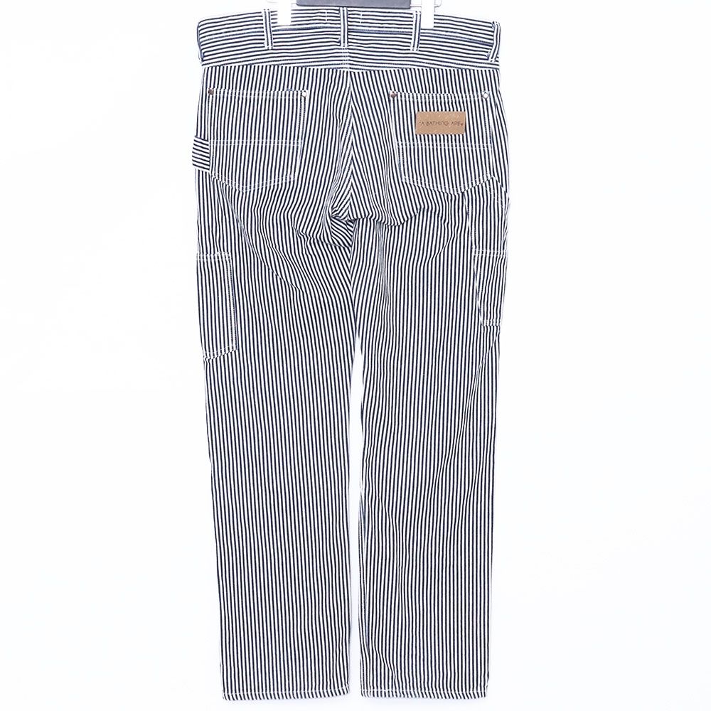 【美品】A BATHING APE ア ベイシング エイプ　ヒッコリーパンツ A BATHING APE ヒッコリーワークパンツ（A BATHING APE ア