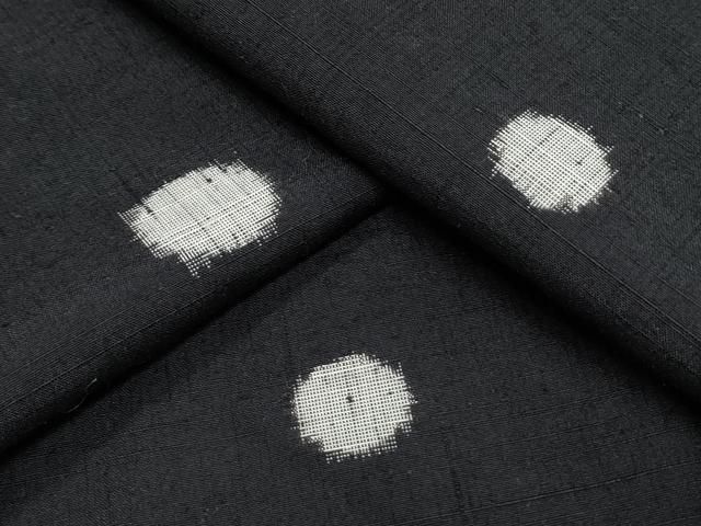 平和屋着物○上質な紬 あられ 黒地 正絹 逸品 未使用 CAAS0388th