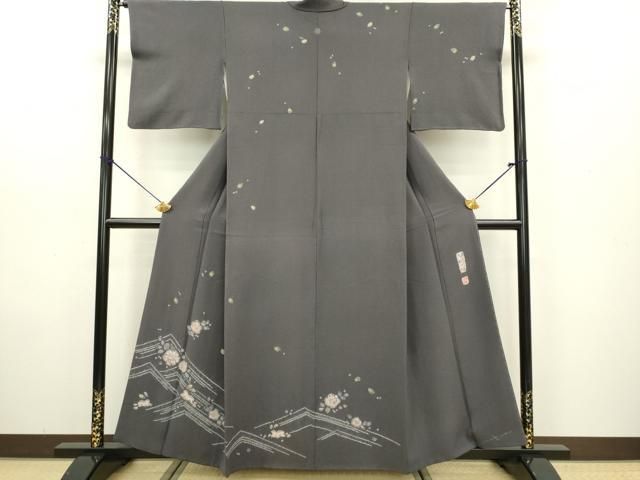 平和屋着物○西洞院辻が花 大脇一心 訪問着 絞り 兎 高島屋扱い 正絹 逸品