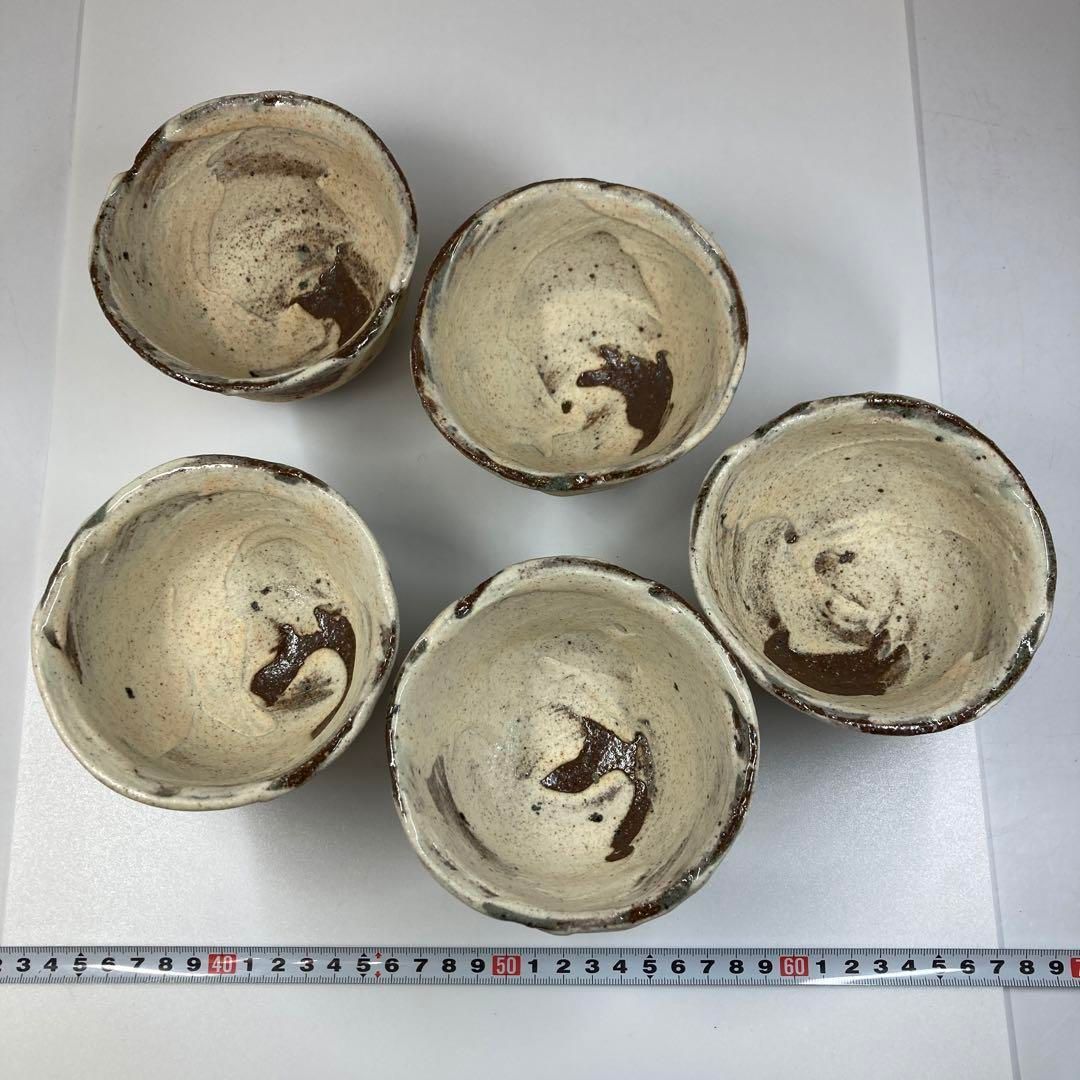 藤岡周平　伊賀刷毛目汲出　共箱　直径11.6㎝　東Y5-0609②トヒカ 藤岡周平 伊賀刷毛目汲出 共箱 直径11.6㎝ 東Y5-0609②トヒカ