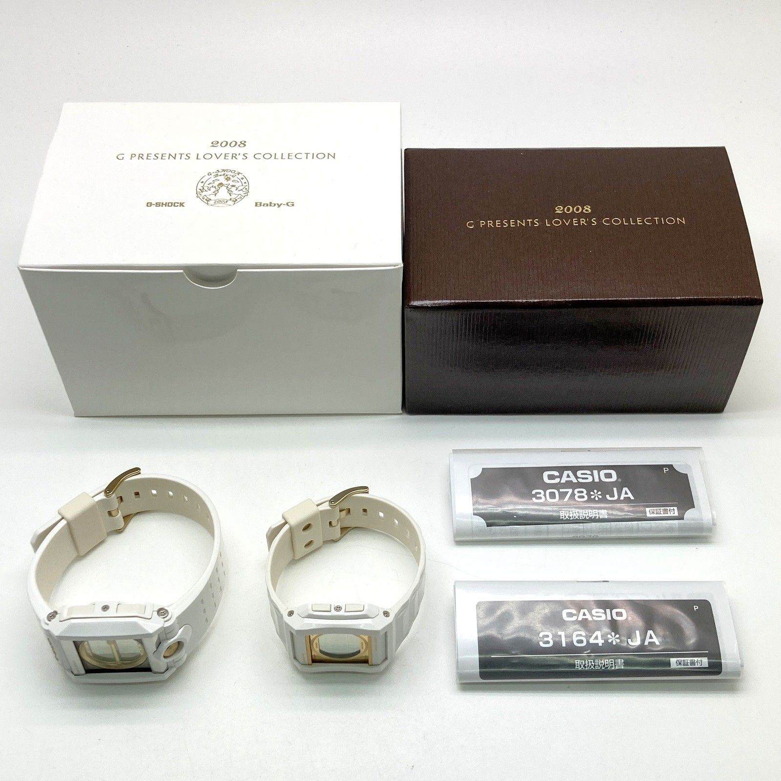 G-SHOCK ジーショック LOV-08B-7 ラバコレ スクエアフェイス ホワイト ゴールド 天使と悪魔 ペアウォッチ 2008年11月発売 G-SHOCK ジーショック LOV-08B-7 ラバコレ スクエアフェイス ホワイト