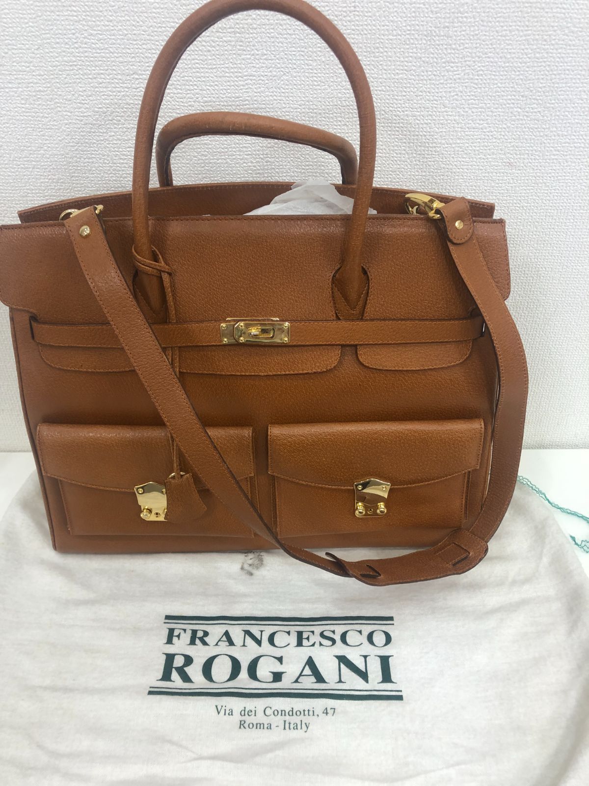 A【中古】FRANCESCO ROGANI フランチェスコ ロガーニ ハンドバッグ