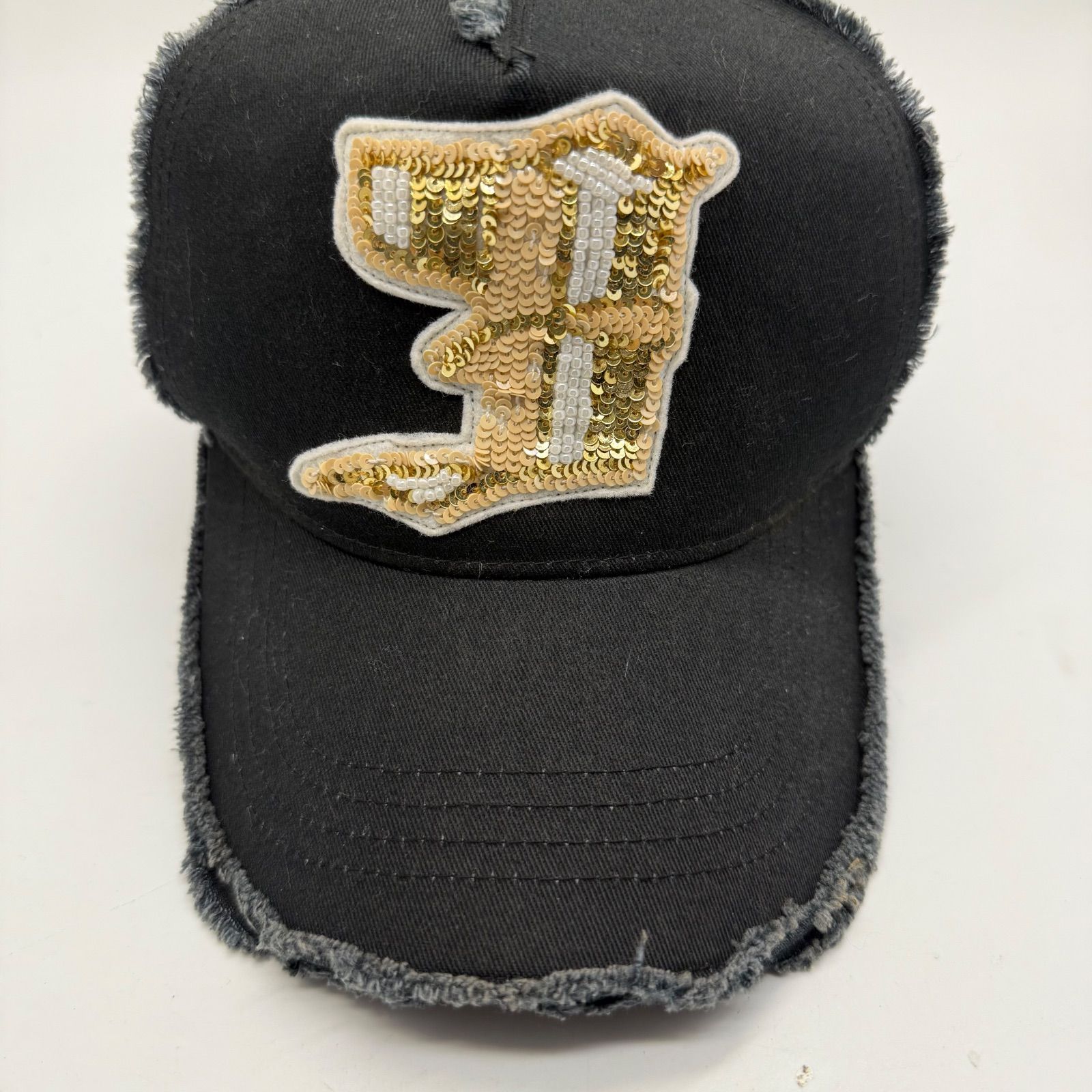 YOSHINORI KOTAKE 444 sequins mesh cap black ヨシノリコタケ