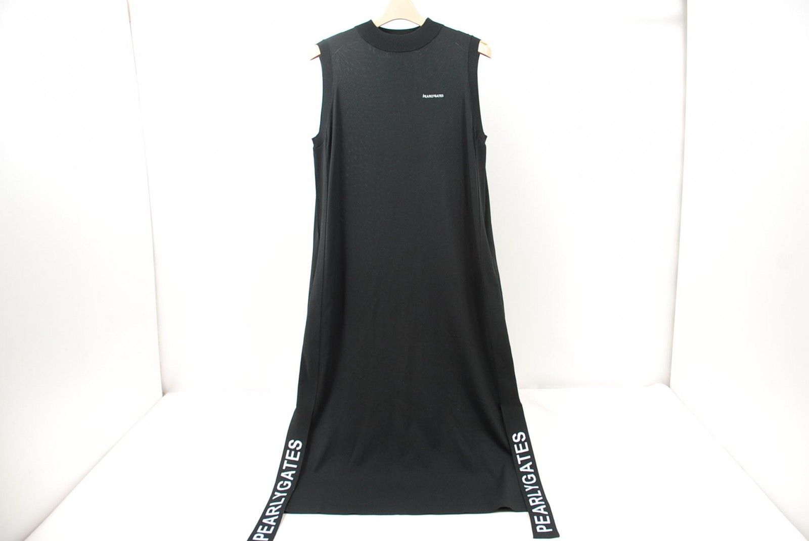 未使用品 レディース パーリーゲイツ PEARLY GATES ワンピース 2(L) 黒  ノースリーブ ニット