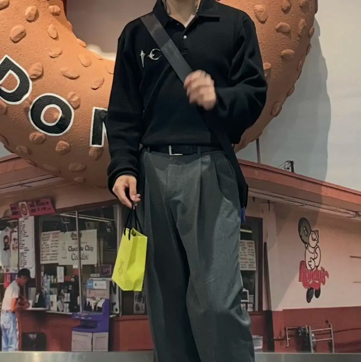 3 サイズ Thug Club(サグクラブ) PK ワッフル 長袖 ポロ TC