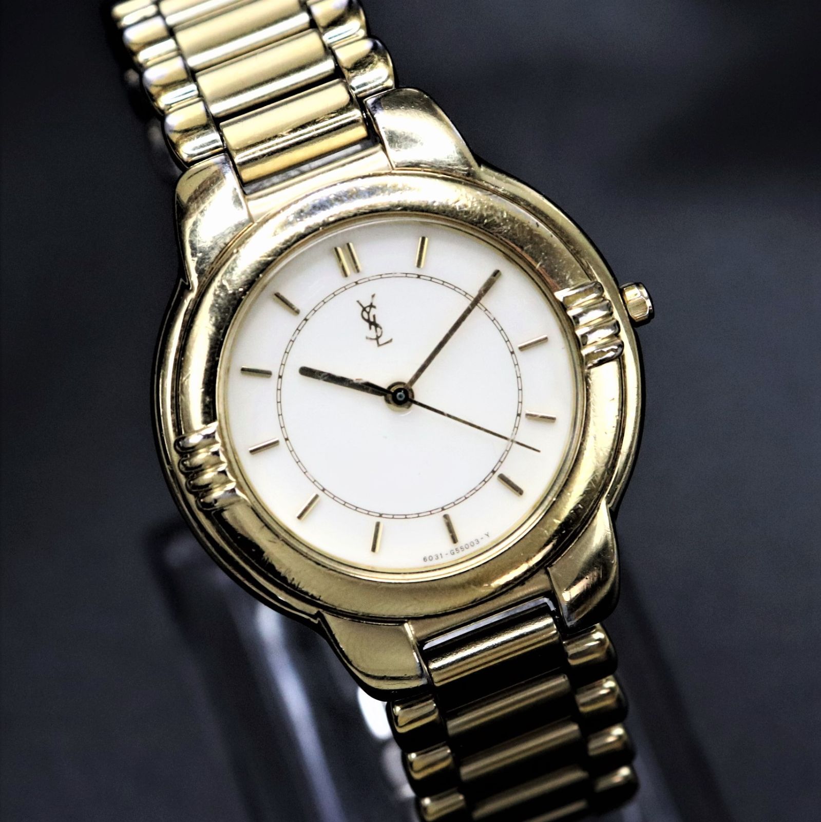 【電池交換済】Yves Saint Laurent 腕時計 ゴールド ラウンド