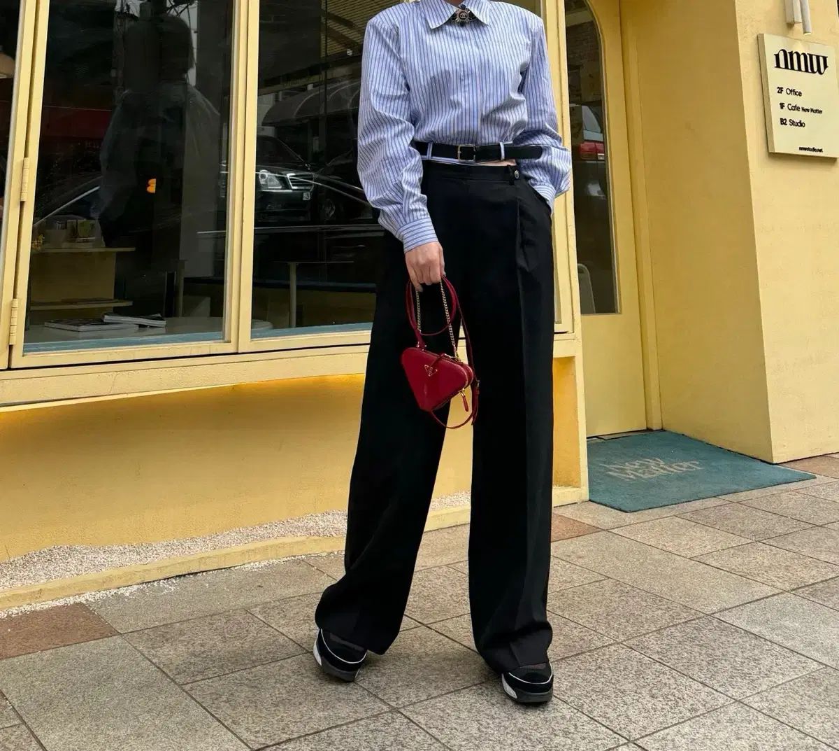 js NEW YORK スター セール 当日発送 ボタン POINT ピンタック ワイドパンツ m サイズ