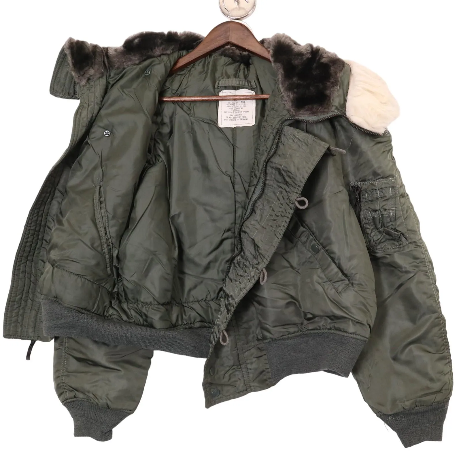 【極上品!!】80s 米軍実物 N-2B フライトジャケット S 美品 USAF 80年代 アメリカ軍 エアフォース ミリタリー 米軍 空軍 フード