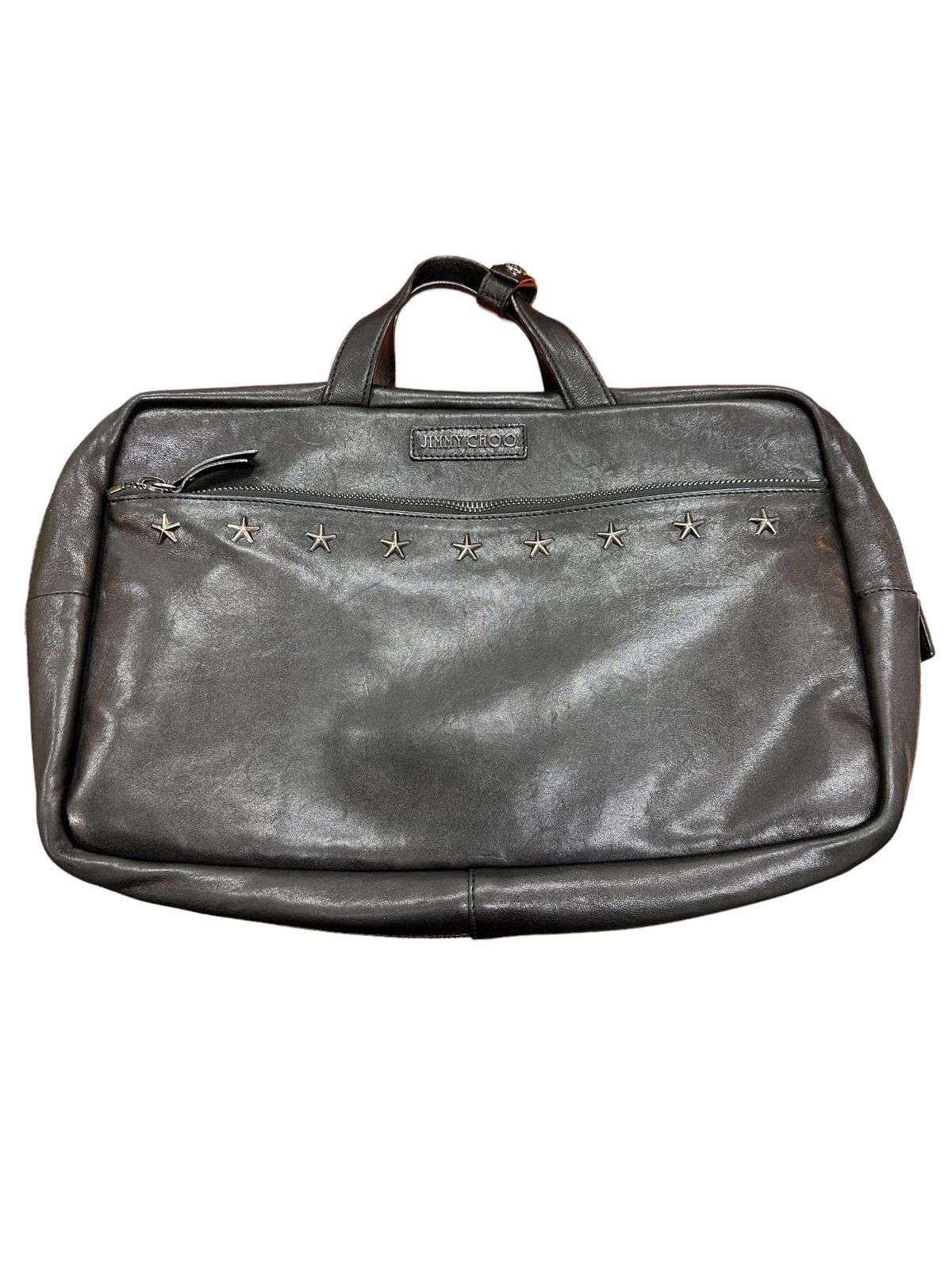 JIMMY CHOO ジミーチュウ　ORLAND スタッズ　ブリーフケースA4可 美品 JIMMY CHOO ジミーチュウ ORLAND オーランド スタッズ A4