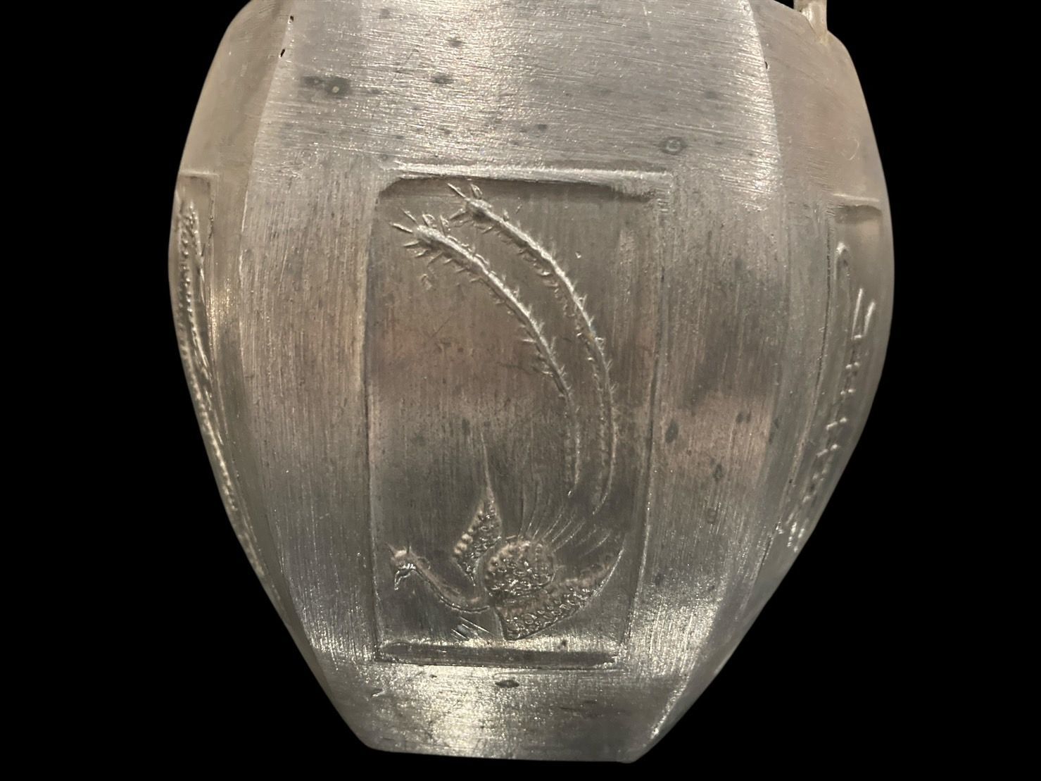 中国美術 龍鳳凰文六角酒器 銚子 熱燗 錫器 錫製 中国酒器 龍 鳳凰