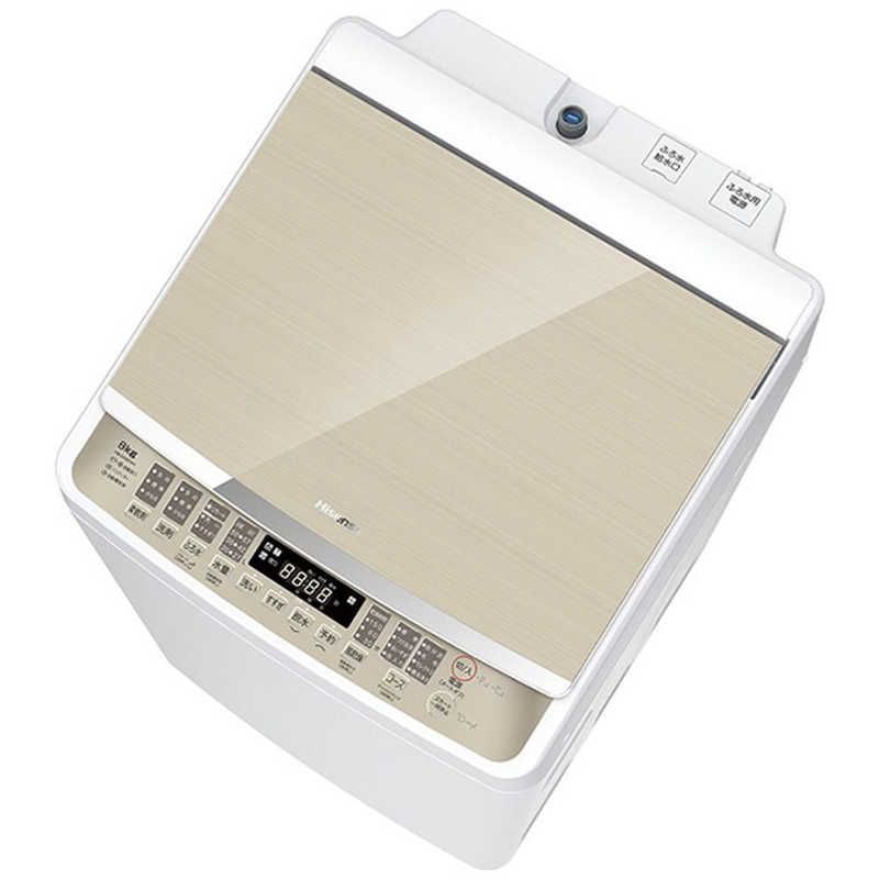 標準セッティング無料 ♥ 未開梱 ハイセンス 全自動洗濯機 インバーター 洗濯8.0kg HW-DG80XH 本体 ホワイト､トップ シャンパンゴールド 送料無料