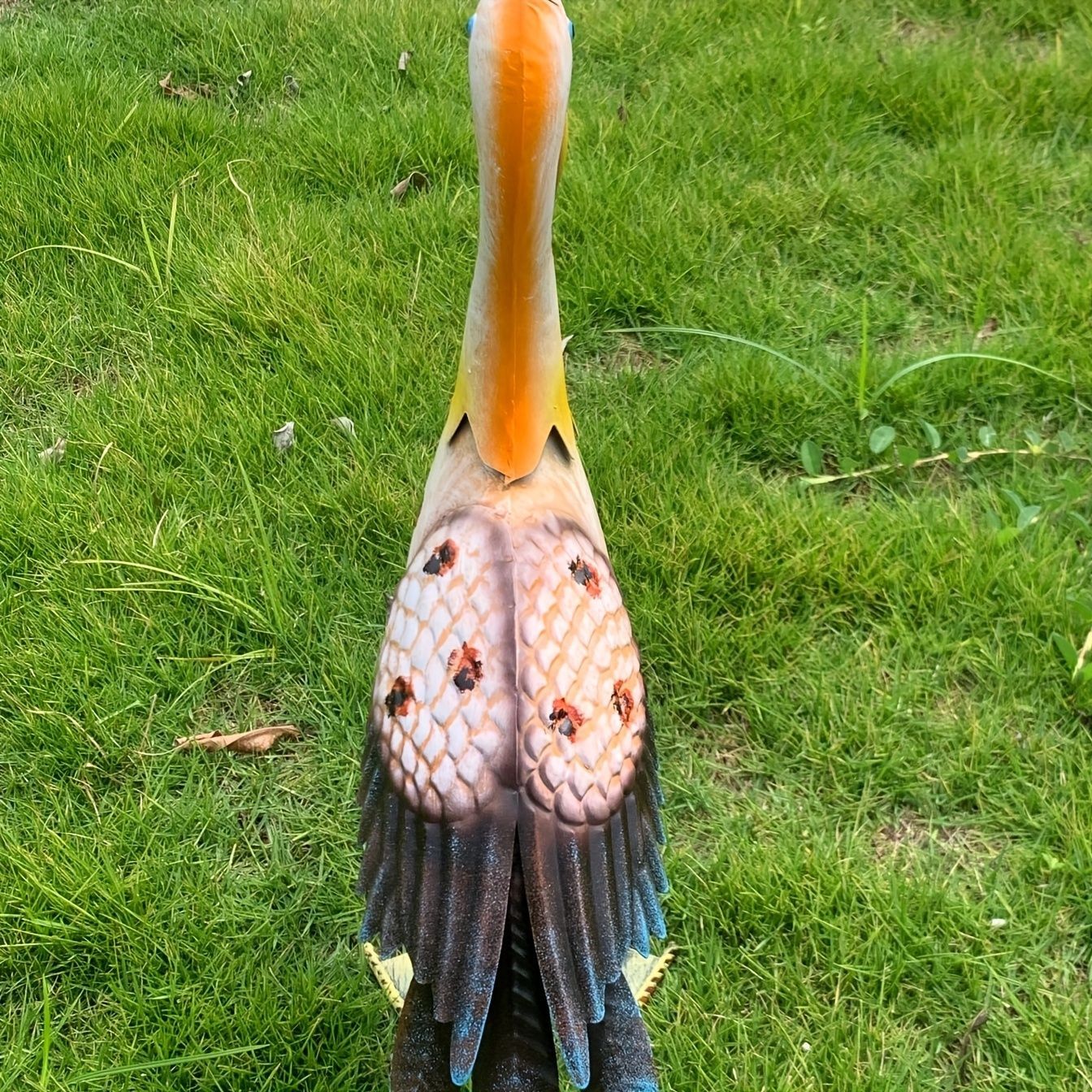 置物 オブジェ ガーデンオーナメント ペリカン 水鳥 バード 青 ピンク 室内 屋外 インテリア 玄関 リビング ダイニング 装飾 庭 ガーデニング 装飾 ガーデン 金属 ギフト インテリア用品 贈り物 雑貨