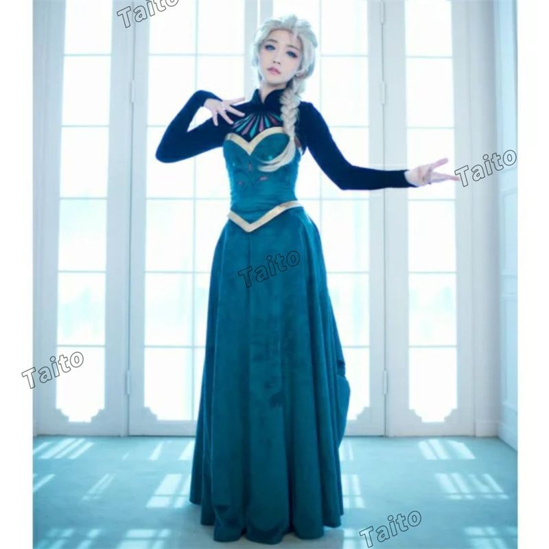 D ハロ　エルサ　仮装　大人ドレス　戴冠式 アナと雪の女王 エルサ 戴冠式 ドレス コスプレ Dハロ 仮装 衣装