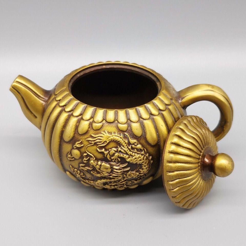 双龍南瓜茶壺 徳利 茶道具 銅製品 装飾品 工芸品 置物 双龍南瓜茶壺 徳利 茶道具 銅製品 装飾品 工芸品 置物 - メルカリ