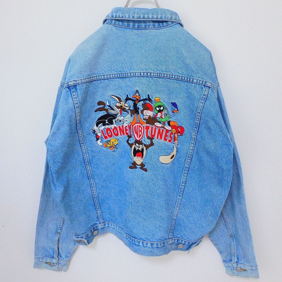 ワーナーブラザーズ　ルーニートゥーンズ　刺繍Gジャン 90's Warner Bros. Looney Tunes Character Embroidery Denim
