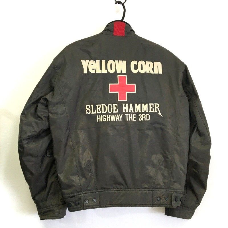 ★YELLOW CORN ライダースジャケット Ｌサイズ イエローコーン ライダース ジャケット 本革 シングル レザー