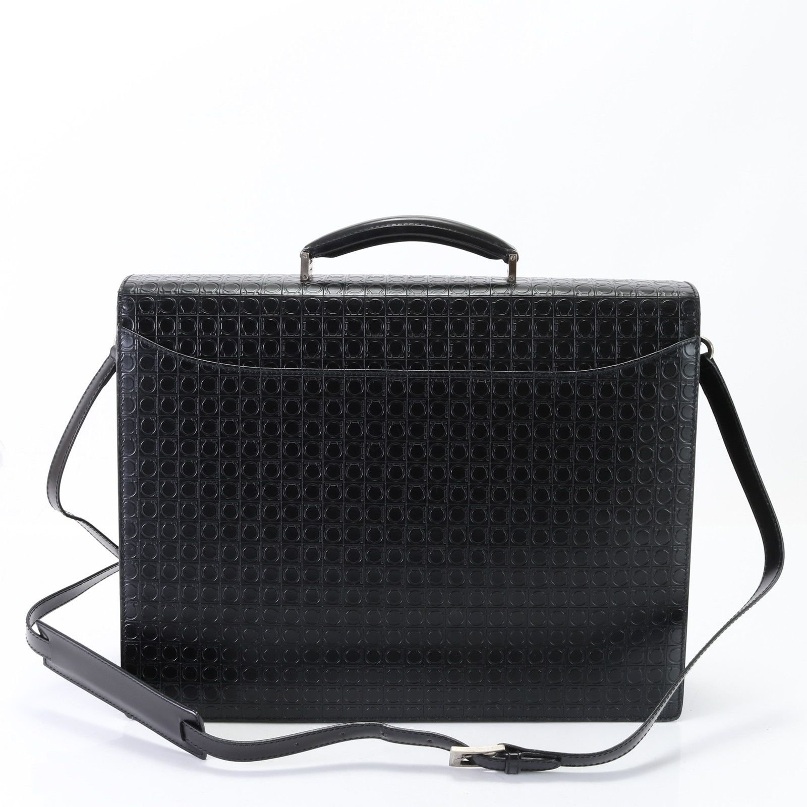 【極美品】サルヴァトーレフェラガモ 2way ビジネスバッグ レザー ブラック 極美品】サルヴァトーレフェラガモ 2way ビジネスバッグ レザー