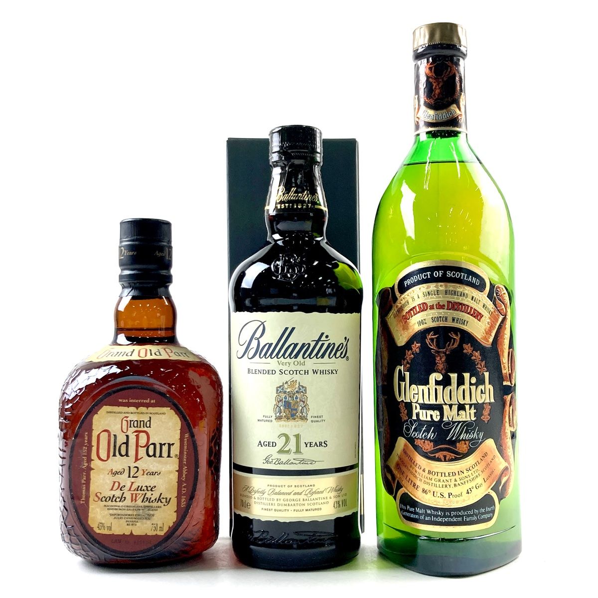 古酒 スコッチ ウイスキー オールドパー ティンキャップ 化粧箱付 3本