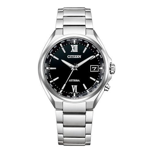 ブラック Citizen 腕時計 アテッサ シチズン ATTESA 防水 電波ソーラー ビジネス シンプル 秒針 日付 ブラック CB1120-50G メンズ シルバー