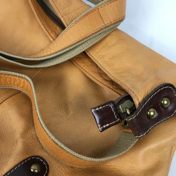 Made in Japan　TAKANO/タカノ　レザーショルダーバッグ　キャメル/茶/ブラウン　柔らか本革　管NO.WB1-62 Made in Japan TAKANO/タカノ レザーショルダーバッグ キャメル/茶