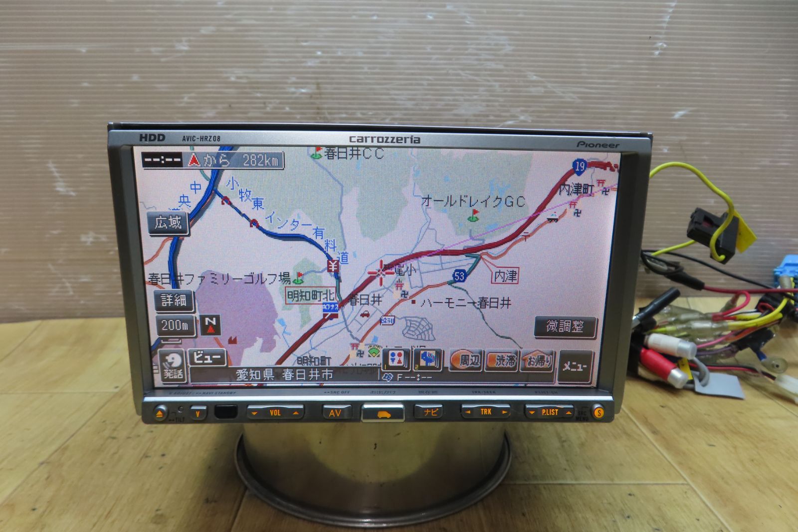 動作保証付F1141/カロッツェリア　AVIC-HRZ08　HDDナビ　地図2005年　CD DVD再生OK