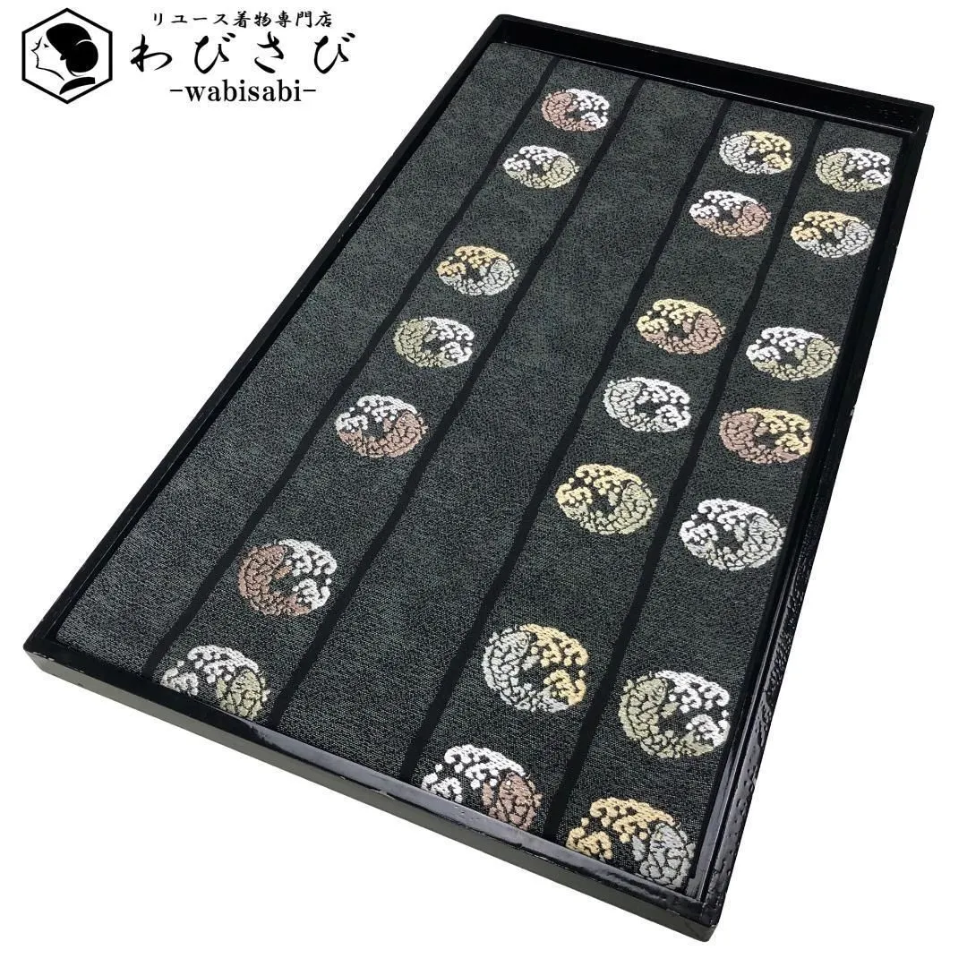 西陣織高級袋帯未仕立品 （株）橋本テル 唐織銀箔引地 瑞花文様 2025