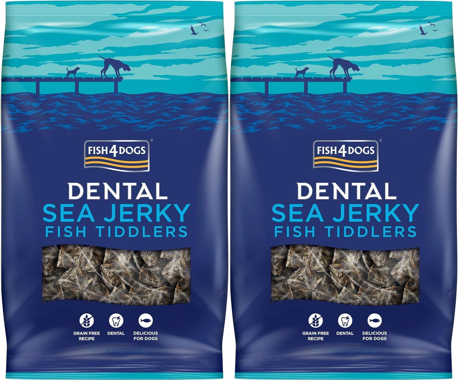 575g × 2個 FISH4DOGS フィッシュ4ドッグ シージャーキー ティドラー