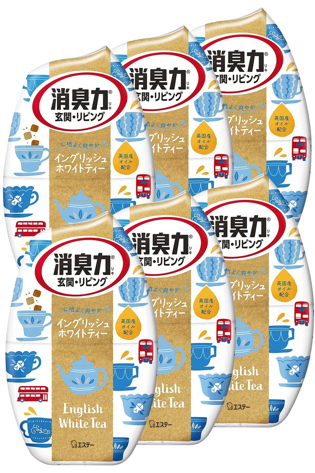 400mL×6個 お部屋の消臭力 イングリッシュホワイトティー 置き型 部屋 部屋用 寝室 リビング 消臭剤 玄関 消臭 まとめ買い 芳香剤 消臭力