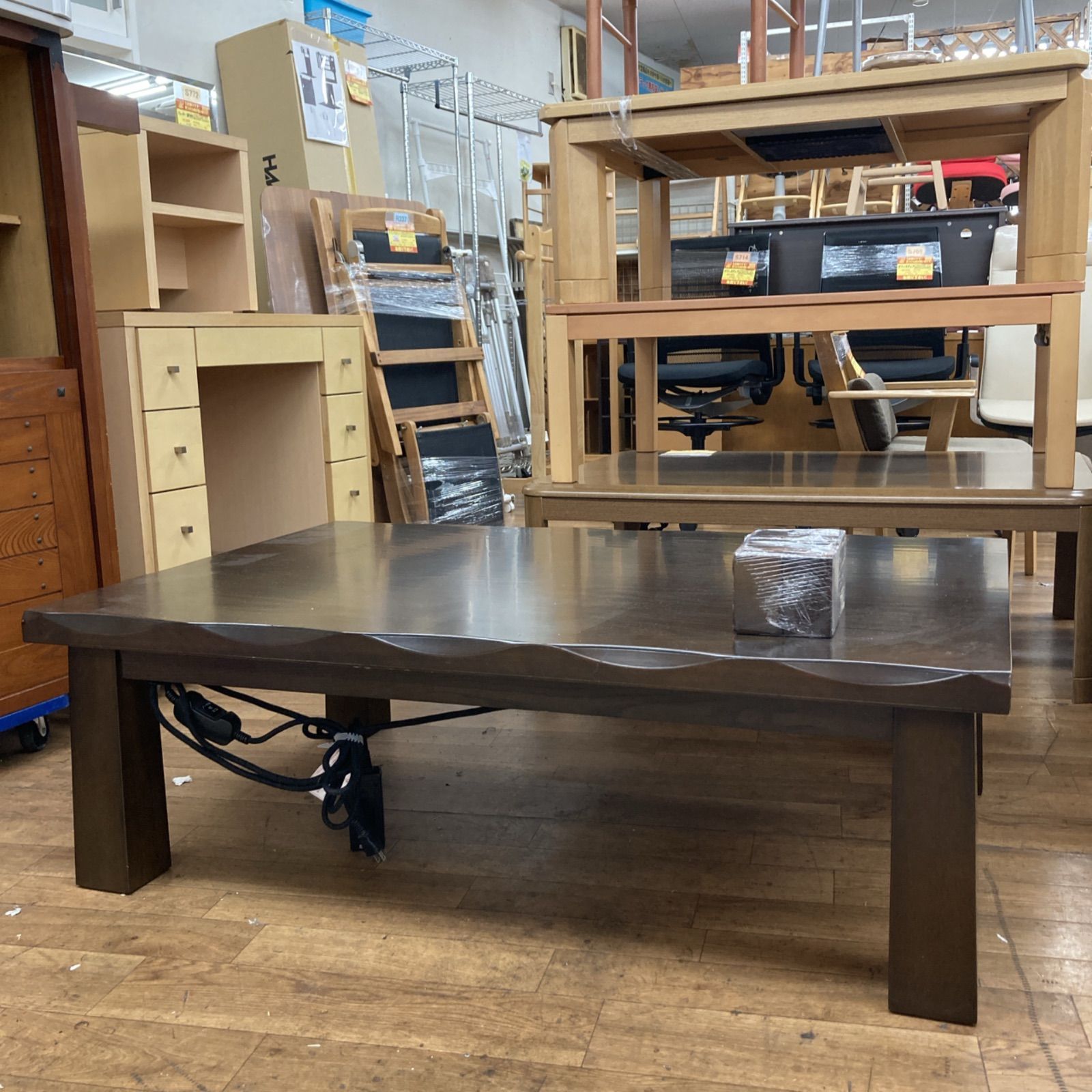 S129 和デザインコタツ 家具調コタツ 延長脚付属 5cm 幅120cm