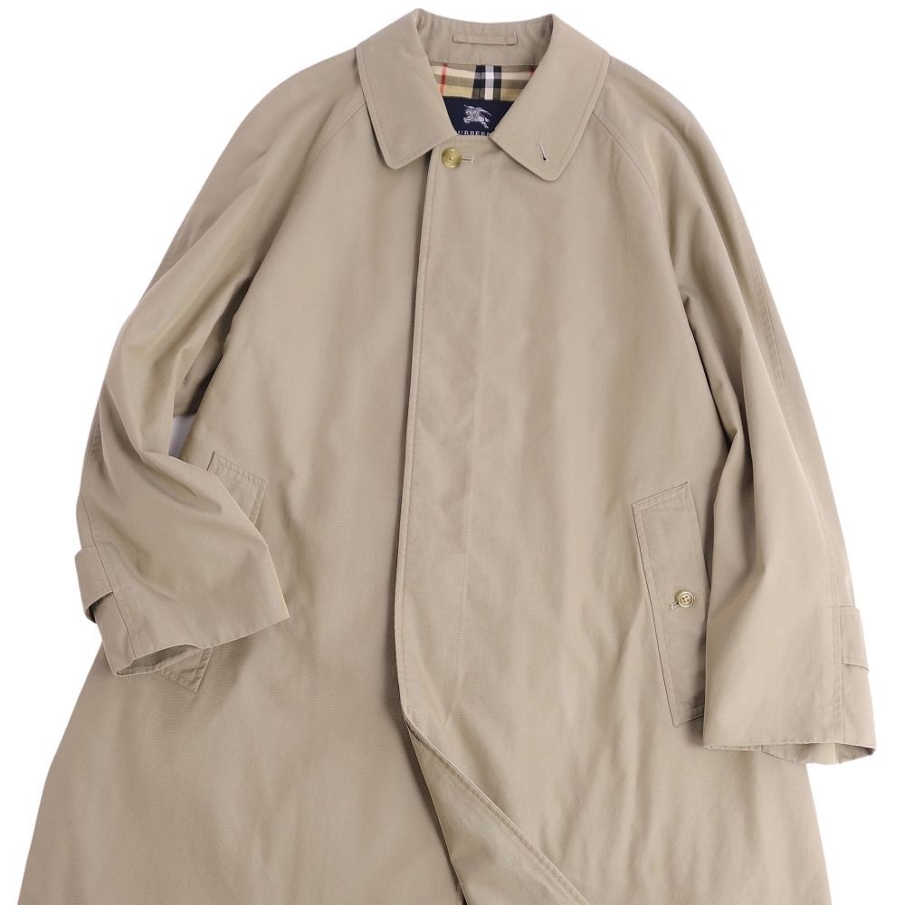 美品　バーバリーロンドン　ステンカラーコート　コットン　薄手　Aライン　ベージュ 楽天市場】【中古】 バーバリーロンドンBURBERRY LONDON ステン