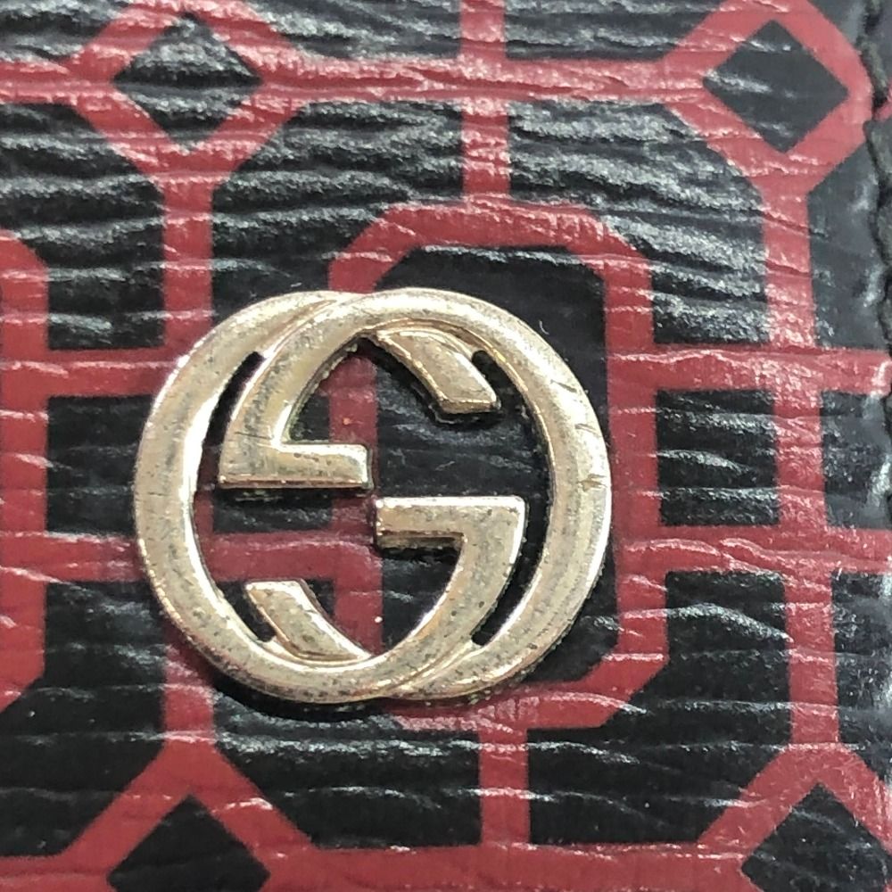 GUCCI グッチ レザーキーケース インターロッキング　黒　箱付き GUCCI グッチ 456118 ダブルG キーケース レザー レディース