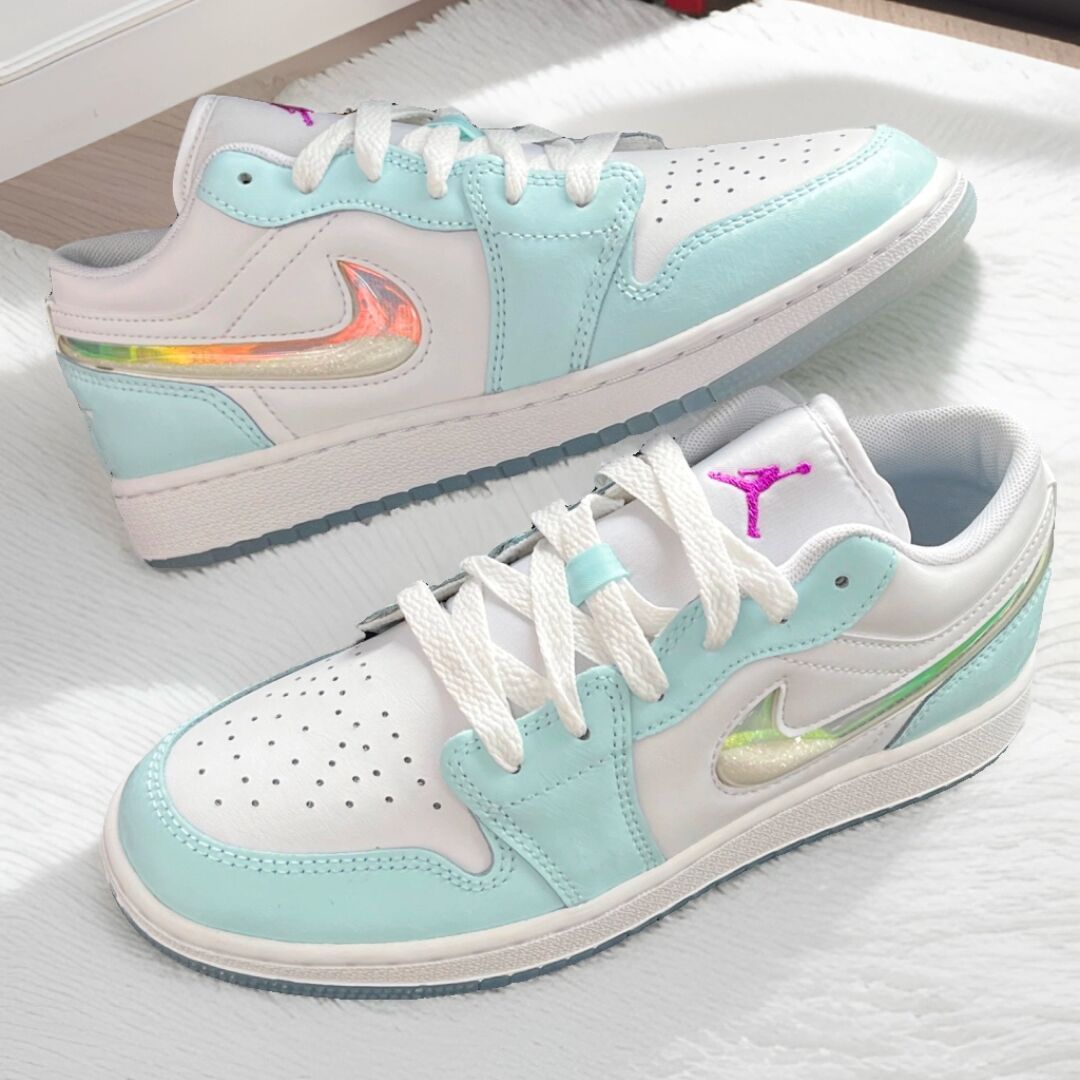 NIKE AIR JORDAN 1 LOW SE GS GLACIER BLUE/WHITE hj3481-491 ナイキ エアジョーダン1 ロー SE GS グレイシア ブルー/ホワイト レディース