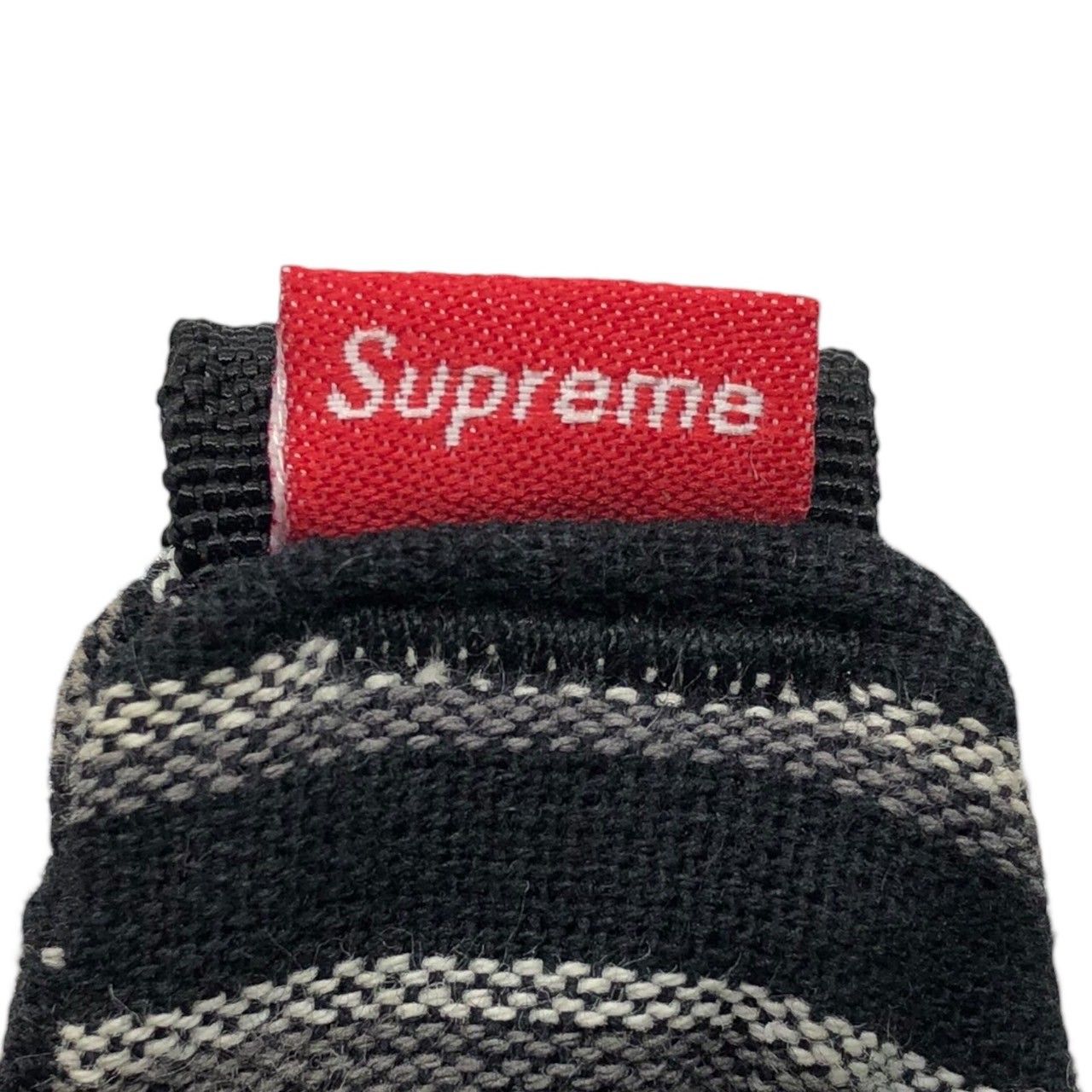 SUPREME(シュプリーム) 20SS Woven Stripe Waist Bag ウーブン ストライプ ウエスト バッグ 柄 ロゴ ボディーバッグ  ブラック×グレー - メルカリ