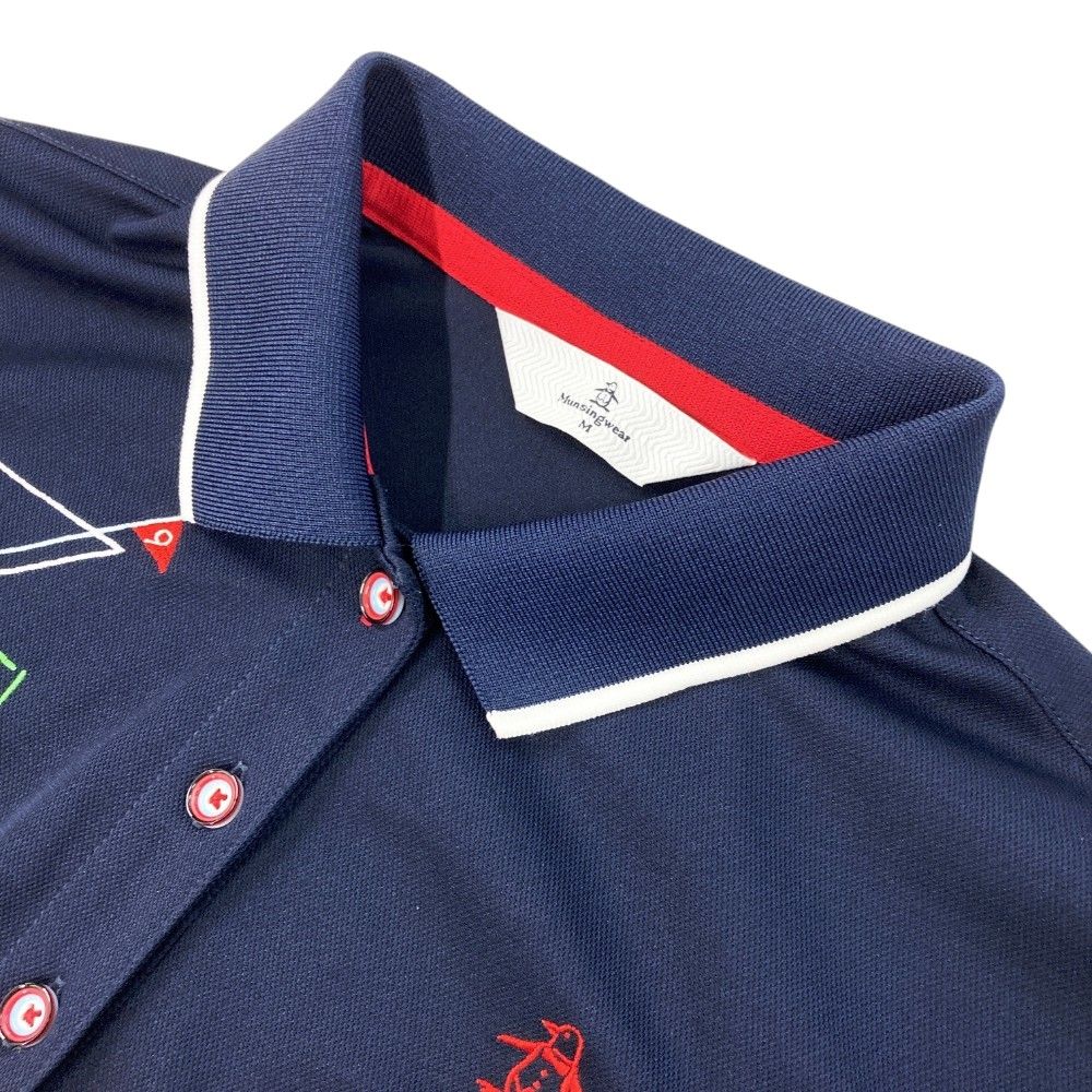 ポロシャツ　ゴルフウェア　munsingwear サイズ：M MUNSING WEAR マンシングウェア 半袖ポロシャツ