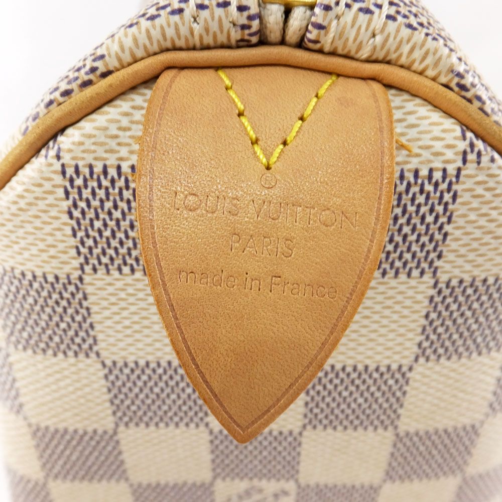 天白 ルイヴィトン スピーディ25 M41534 ダミエアズール キャンバス ベージュ系 ハンドバッグ ゴールド金具 鞄 DECORATOM_COM_BR