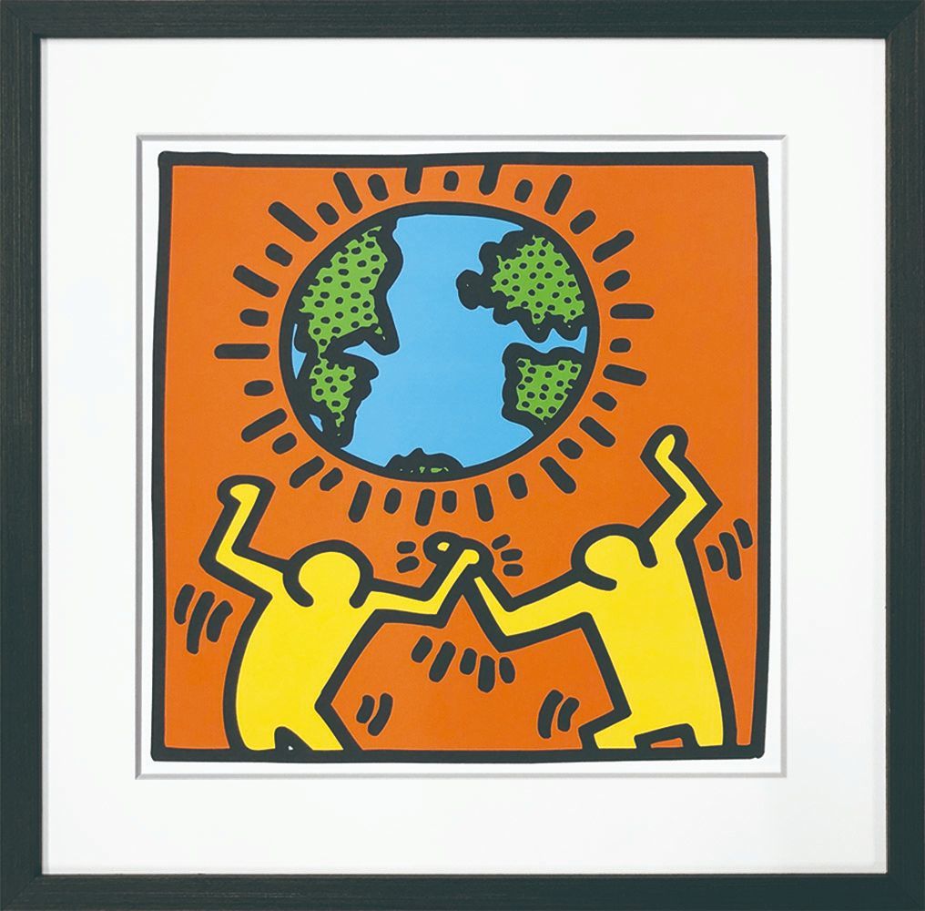 アートフレーム 額入り キース・ヘリング ワールド World 地球 Keith Haring ポップ 可愛い お洒落 カラフル - メルカリ