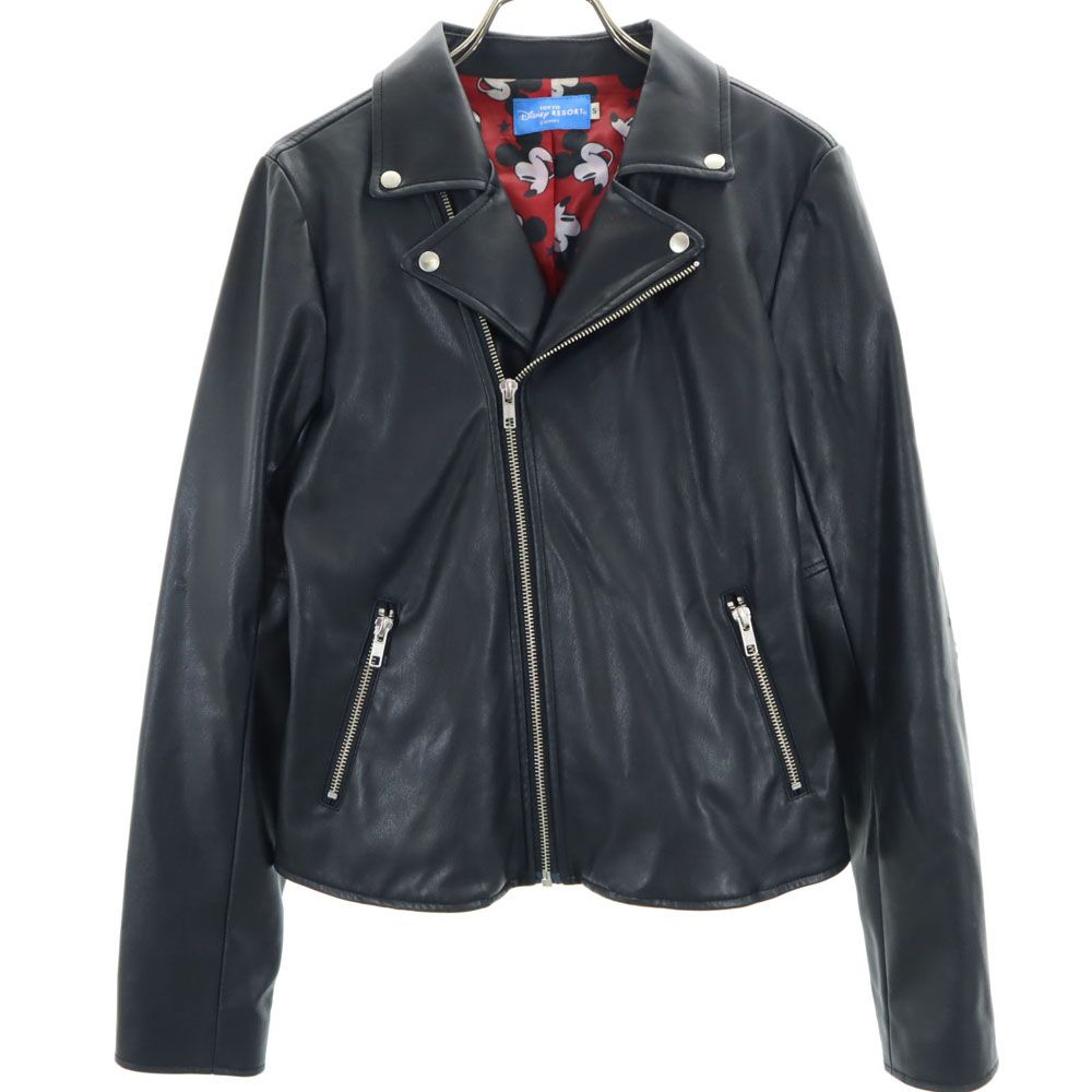 東京ディズニーリゾート フェイクレザー ダブルライダースジャケット S