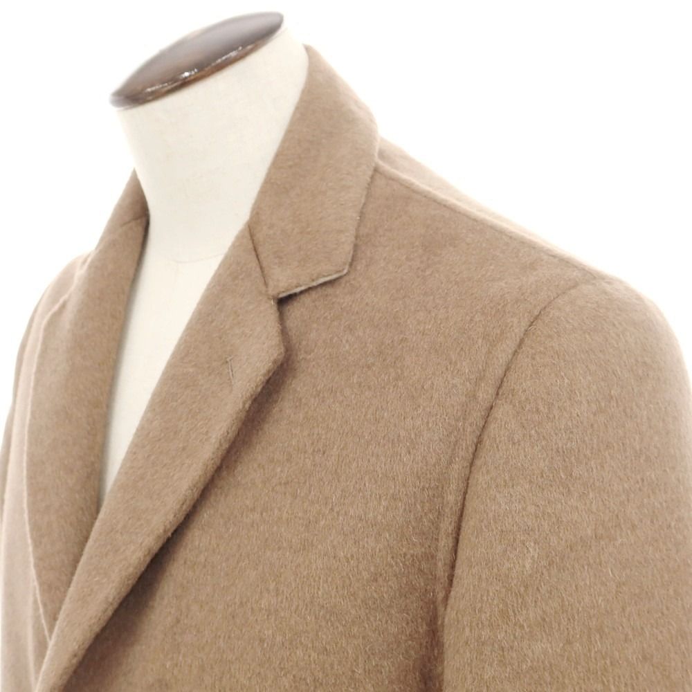 サルトリオ Sartorio ウールアンゴラ アンコン チェスターフィールドコート ブラウン サイズ50 メンズ