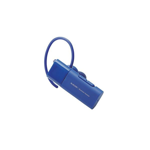 （まとめ） エレコム Bluetoothヘッドセット/HSC10MP/Type-C端子/ブルー LBT-HSC10MPBU 