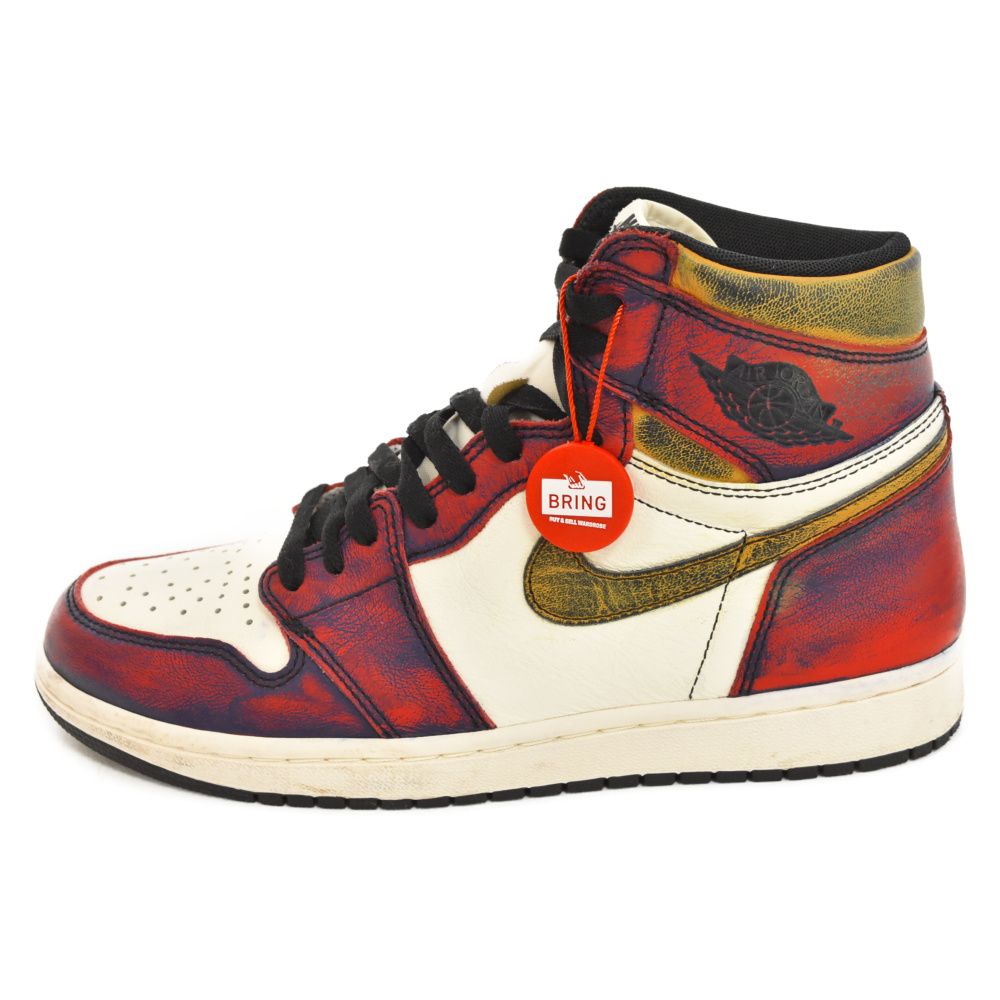 NIKE SB ナイキエスビー AIR JORDAN 1 RETRO HIGH OG DEFIANT LAKERS エアジョーダン1 ハイカットスニーカー ディフィアント レイカーズ シカゴ パープル/レッド US13 CD6578-507