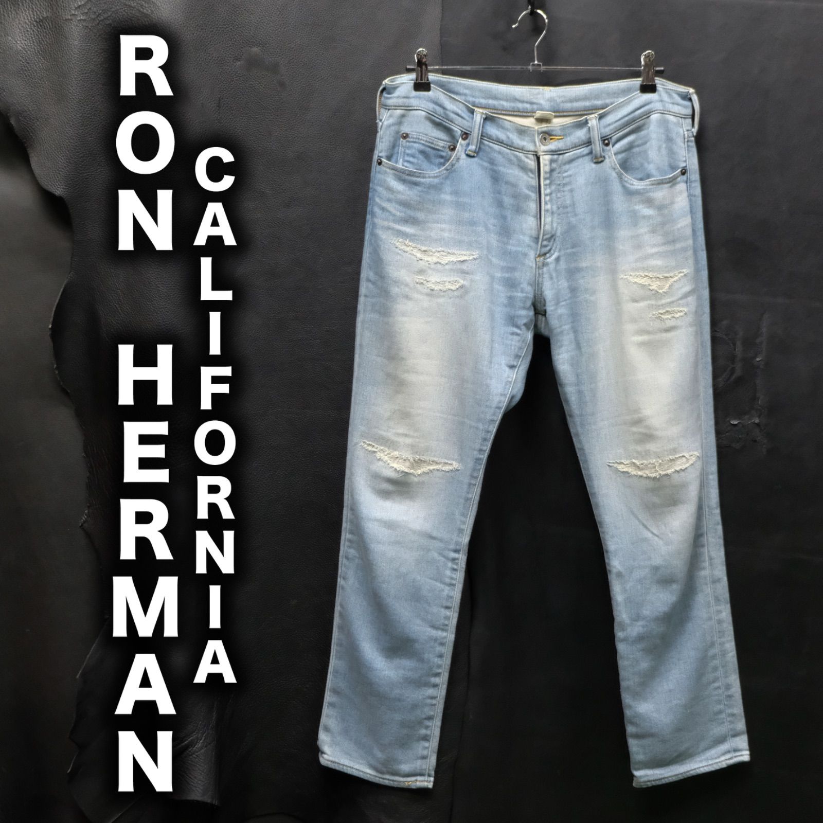 Ron Herman California ダメージ/リペア加工 スウェットデニム M/約 