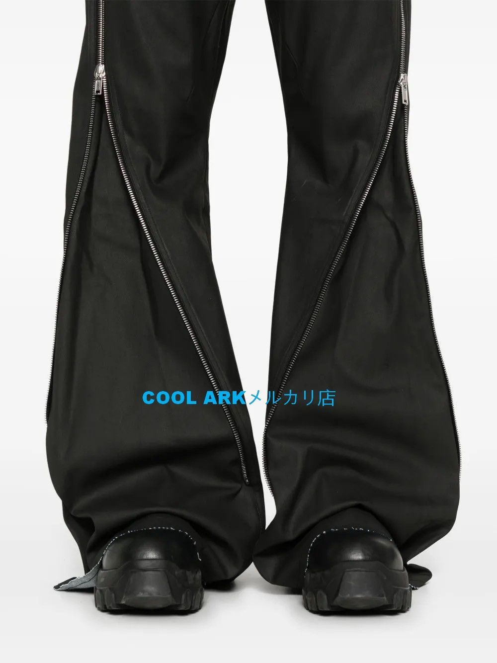 Rick Owens Bolan Zip-Detail Flared Pants - Black EDFU S/S 23