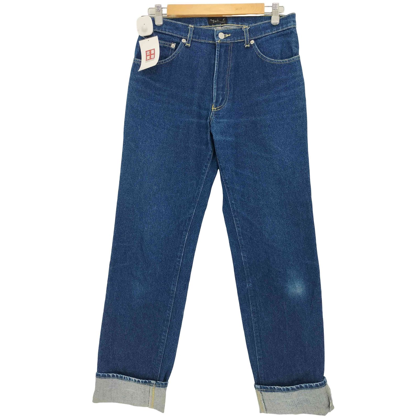 90s フランス製　アニエスベー　agnes b. デニム　ハーフパンツ　y2k agnes b(アニエスベー) ハーフパンツI400JX74 I400JX74 ブラック