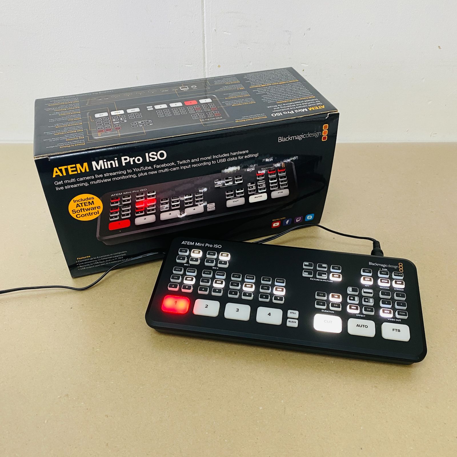 Blackmagic Design ATEM Mini Pro ISO ライブスイッチャー C3664 80サイズ発送