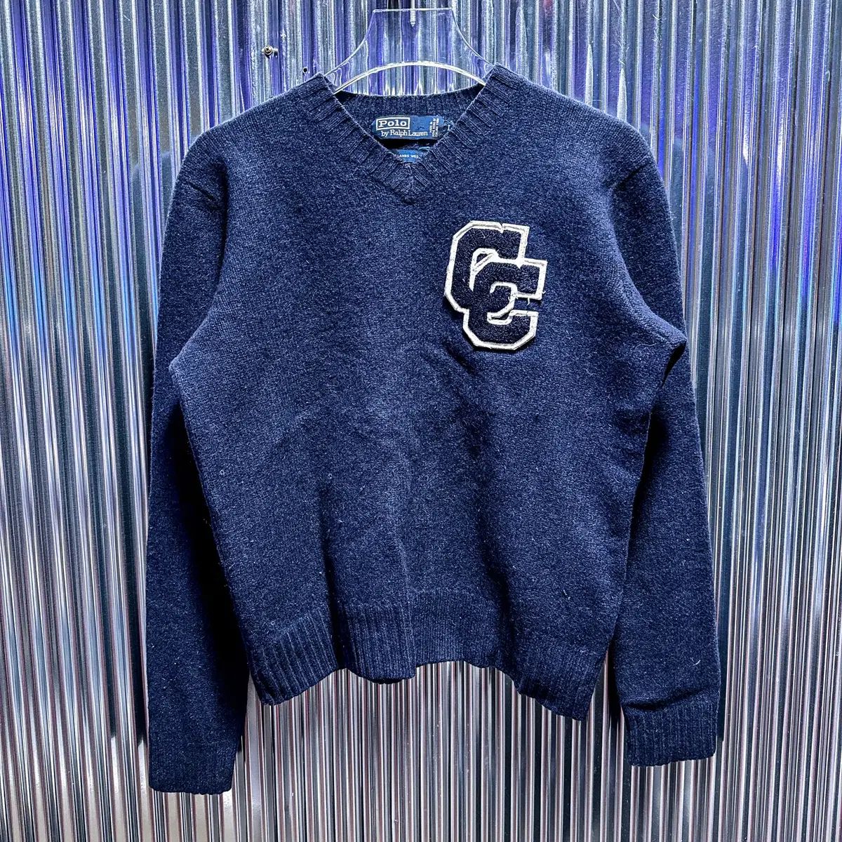【雷市場（ポンジャン）商品韓国直送】 POLO RALPH LAUREN(ポロラルフローレン) ラムズウール Vネック ニット セーター 韓国国内 M ） CG359