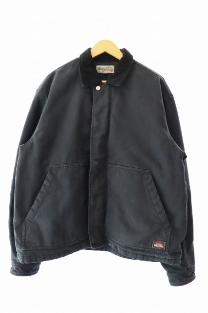 Stussy ブラック ワークギアジャケット 115785 Mサイズ ステューシー STUSSY Workgear Jacket ワークギア ジャケット