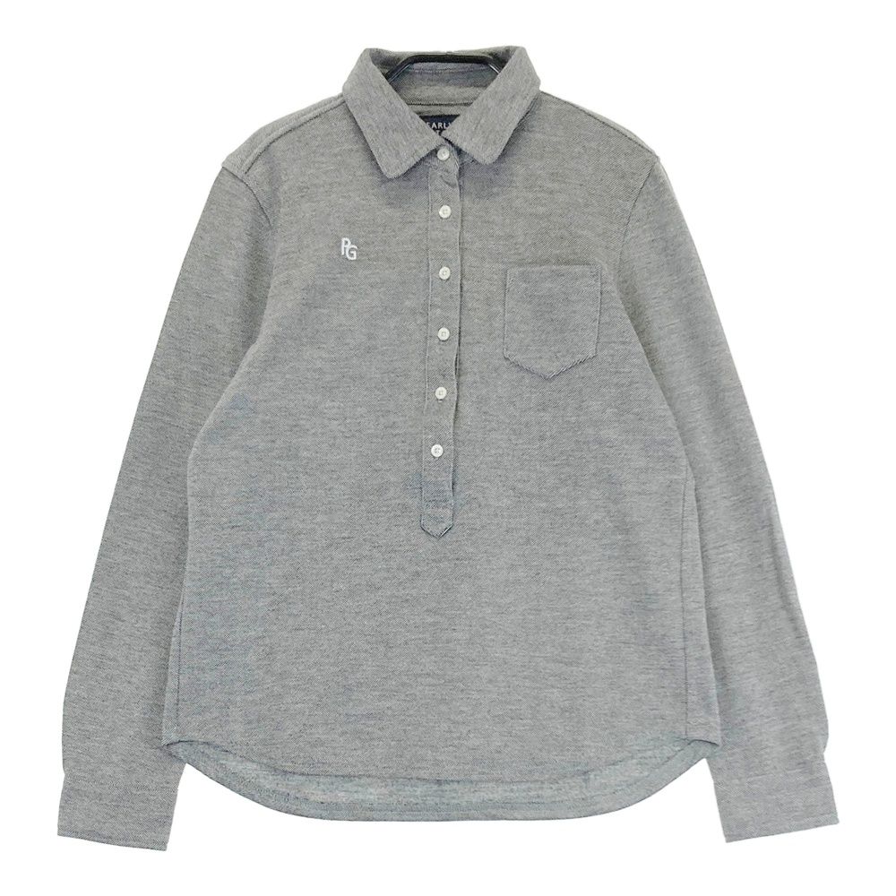 PEARLY GATES レディース　ポロシャツ グレー 1 サイズ：0 PEARLY GATES パーリーゲイツ 長袖ポロシャツ グレー系