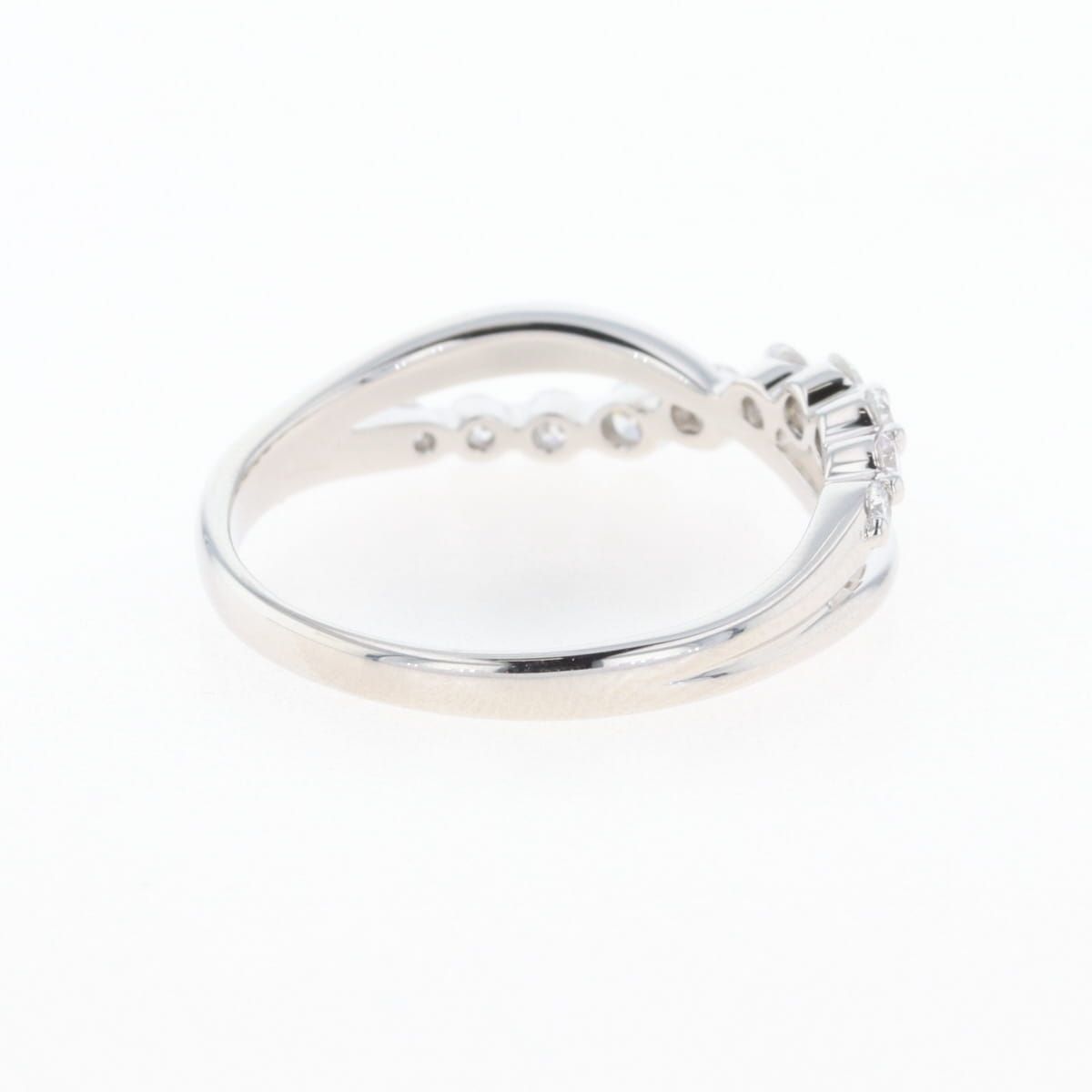 メレダイヤ デザインリング プラチナ 指輪 リング 14号 Pt900  