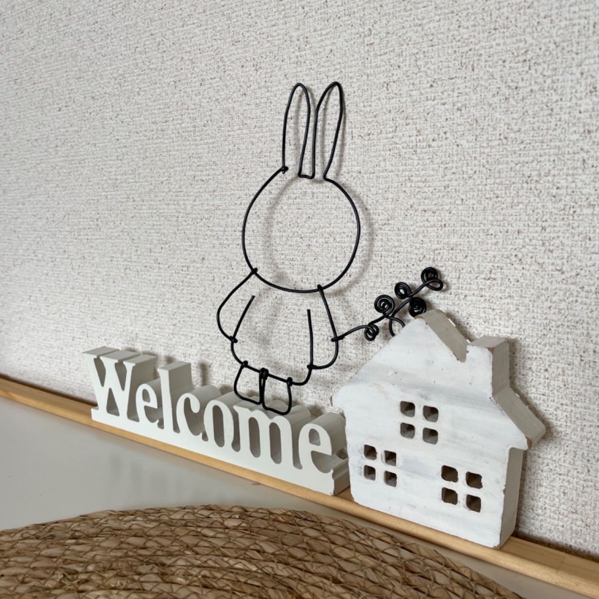 ワイヤーアート　うさぎとぶた　まとめ売り ワイヤーアート ワイヤークラフト 月を抱えるうさぎ