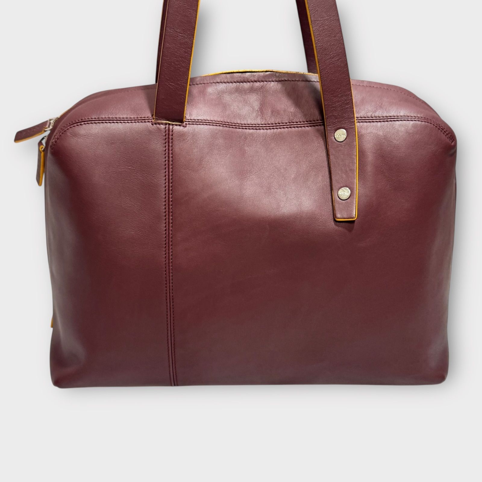 超美品！LOEWE ロエベ エルカノ レザー ハンドバッグ ボルドー系